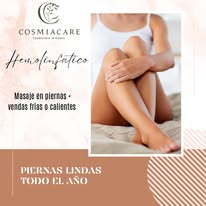 Masaje en piernas con vendas